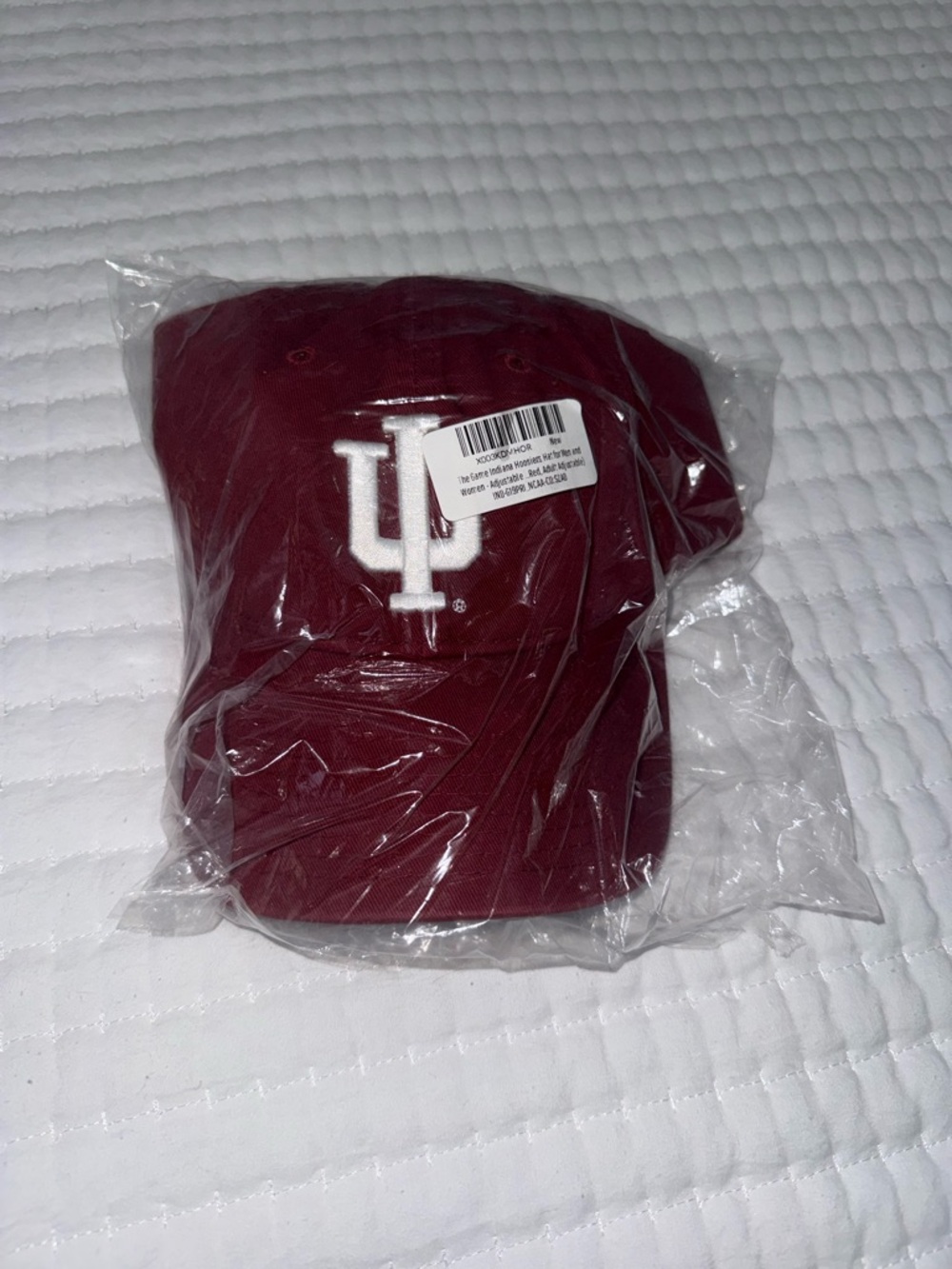 Indiana University Maroon Baseball Cap with White IU Logo